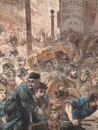 Terror de la Poblacion de Chicago Durante el Incendio. New York: Harper's Weekly, N.d.