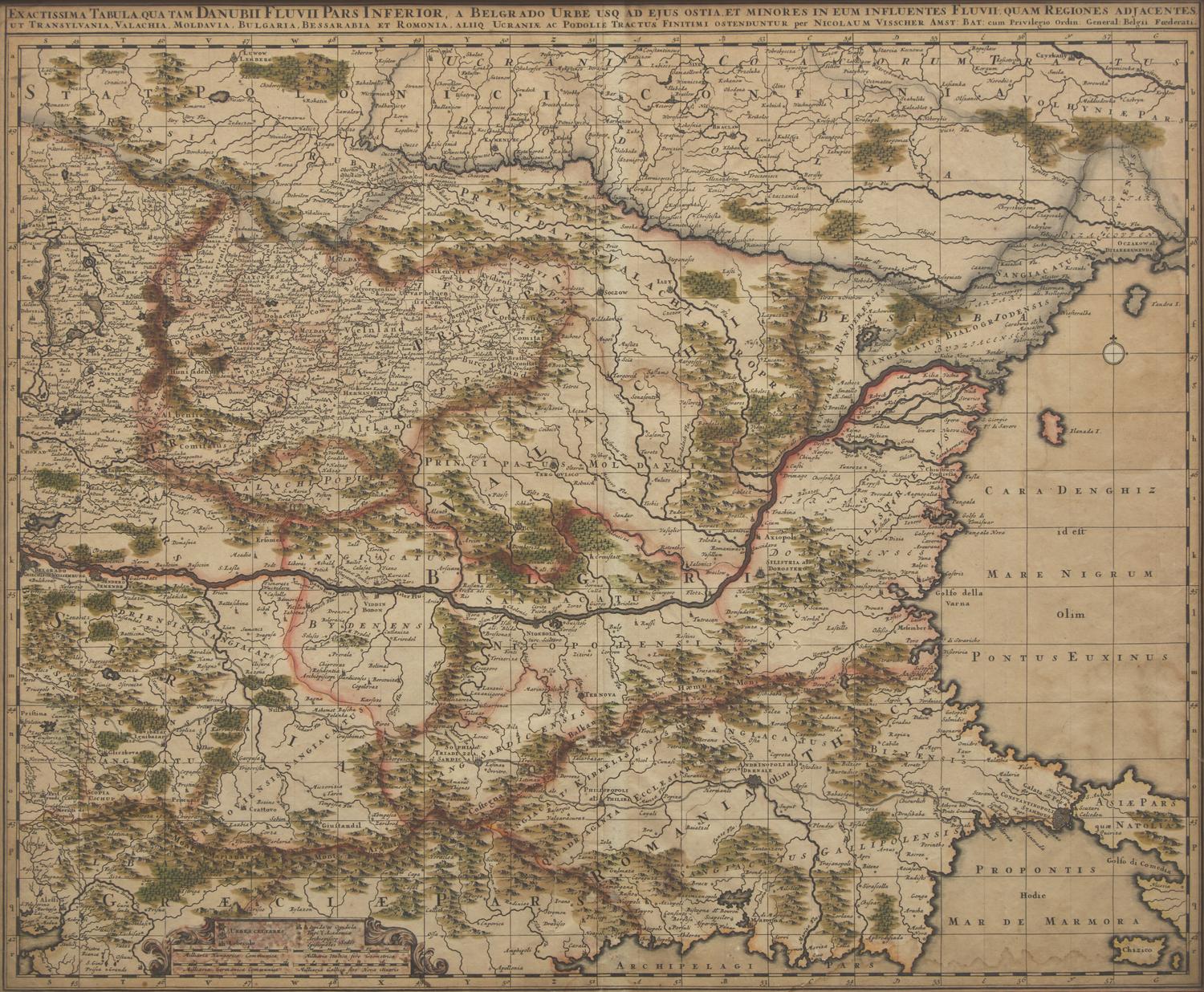 [Maps & Atlases] Visscher, Nicolas. Exactissima Tabula qua tam Danubii Fluvii Pars Inferior...