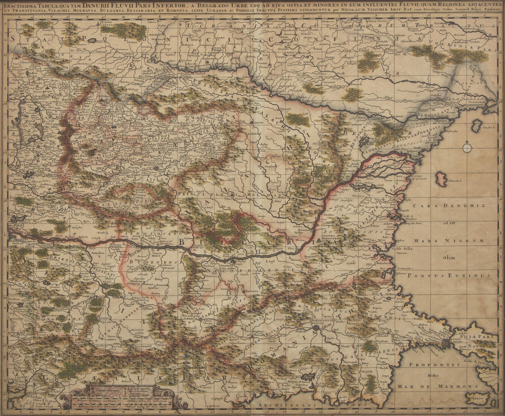 [Maps & Atlases] Visscher, Nicolas. Exactissima Tabula qua tam Danubii Fluvii Pars Inferior...