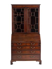 A George III Mahogany Bureau Bookcase