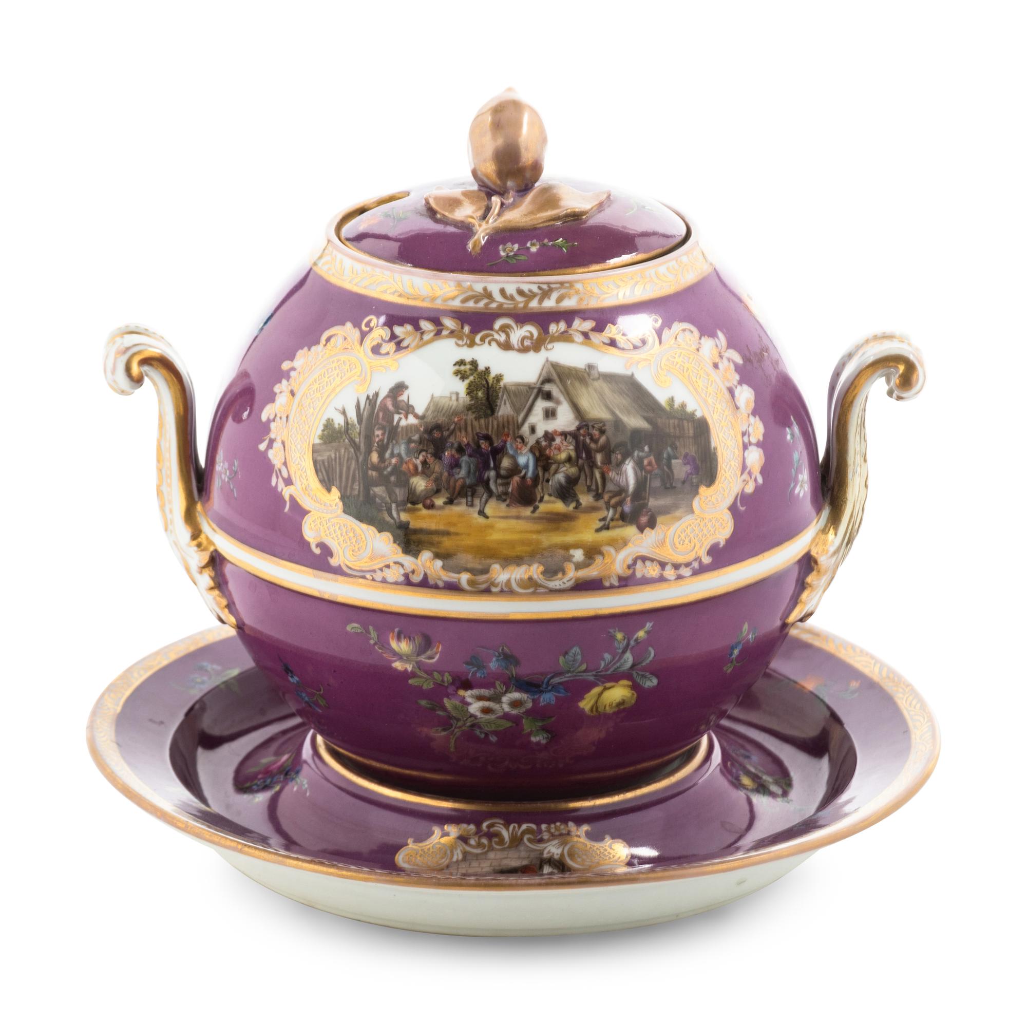 A Helena Wolfsohn Porcelain Tureen and Stand