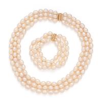 CULTURED BAROQUE PEARL SET