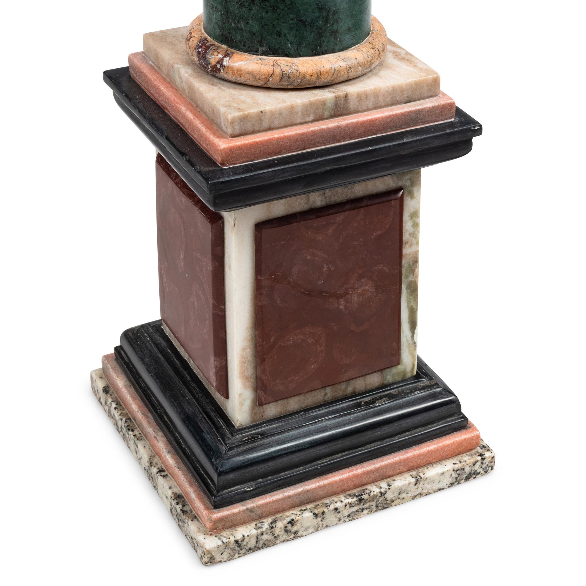 A Pair of Italian Grand Tour Style Marble Column Ornaments