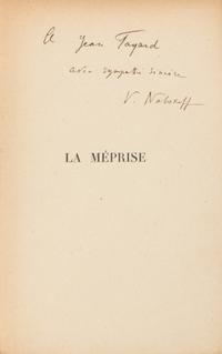 NABOKOV, Vladimir (1899-1977). La Méprise. [Despair.] Paris: Gallimard, 1939. PRESENTATION COPY. A SUPERB ASSOCIATION COPY.