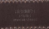 An Hermes Vert de Gris Canvas and Ebene Vache Cabalicol Tote, 15.5" x 11.5" x 6.5".