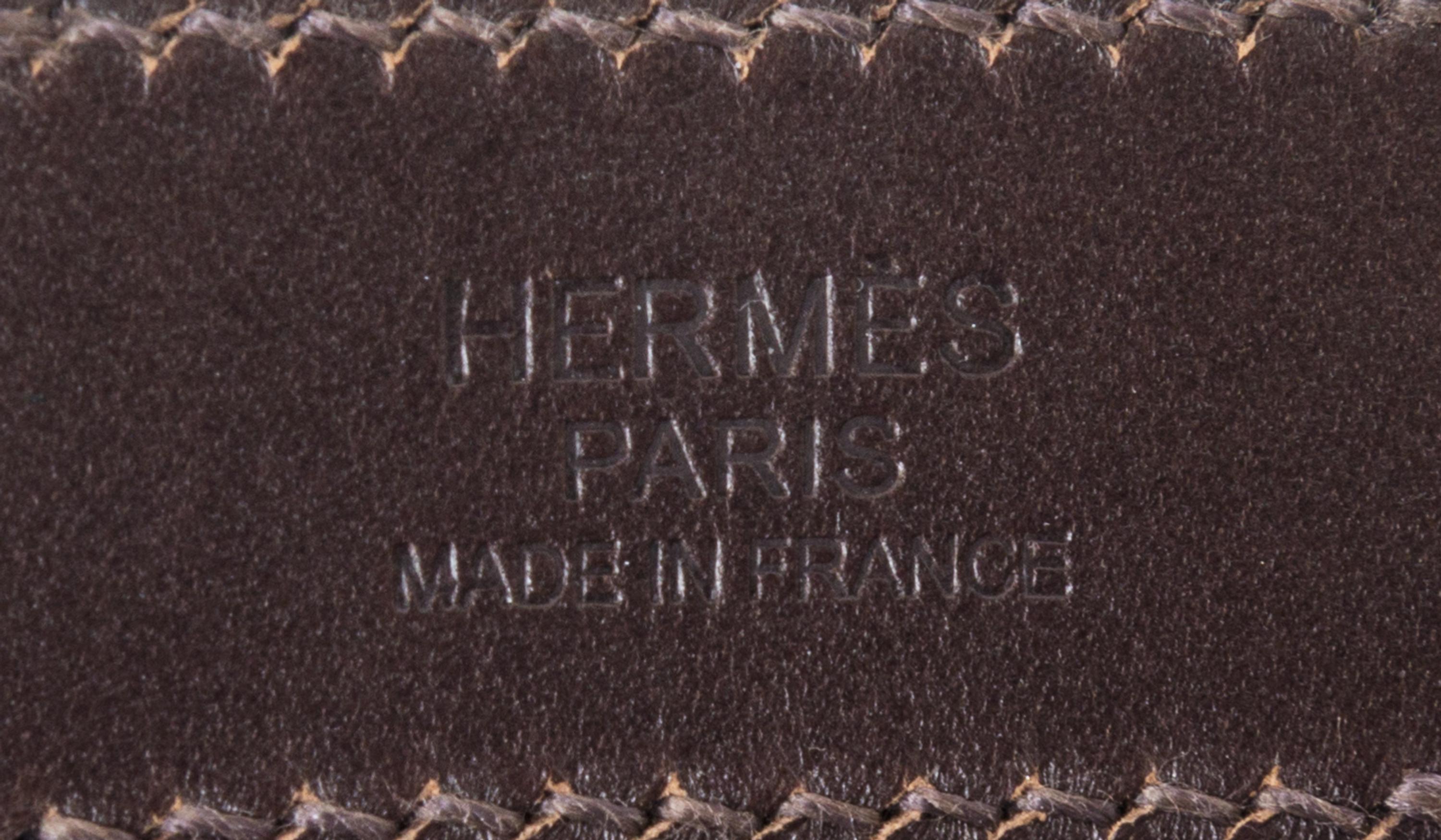 An Hermes Vert de Gris Canvas and Ebene Vache Cabalicol Tote, 15.5" x 11.5" x 6.5".