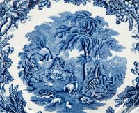 An English Transfer-Decorated Ironstone Breakfast Service
