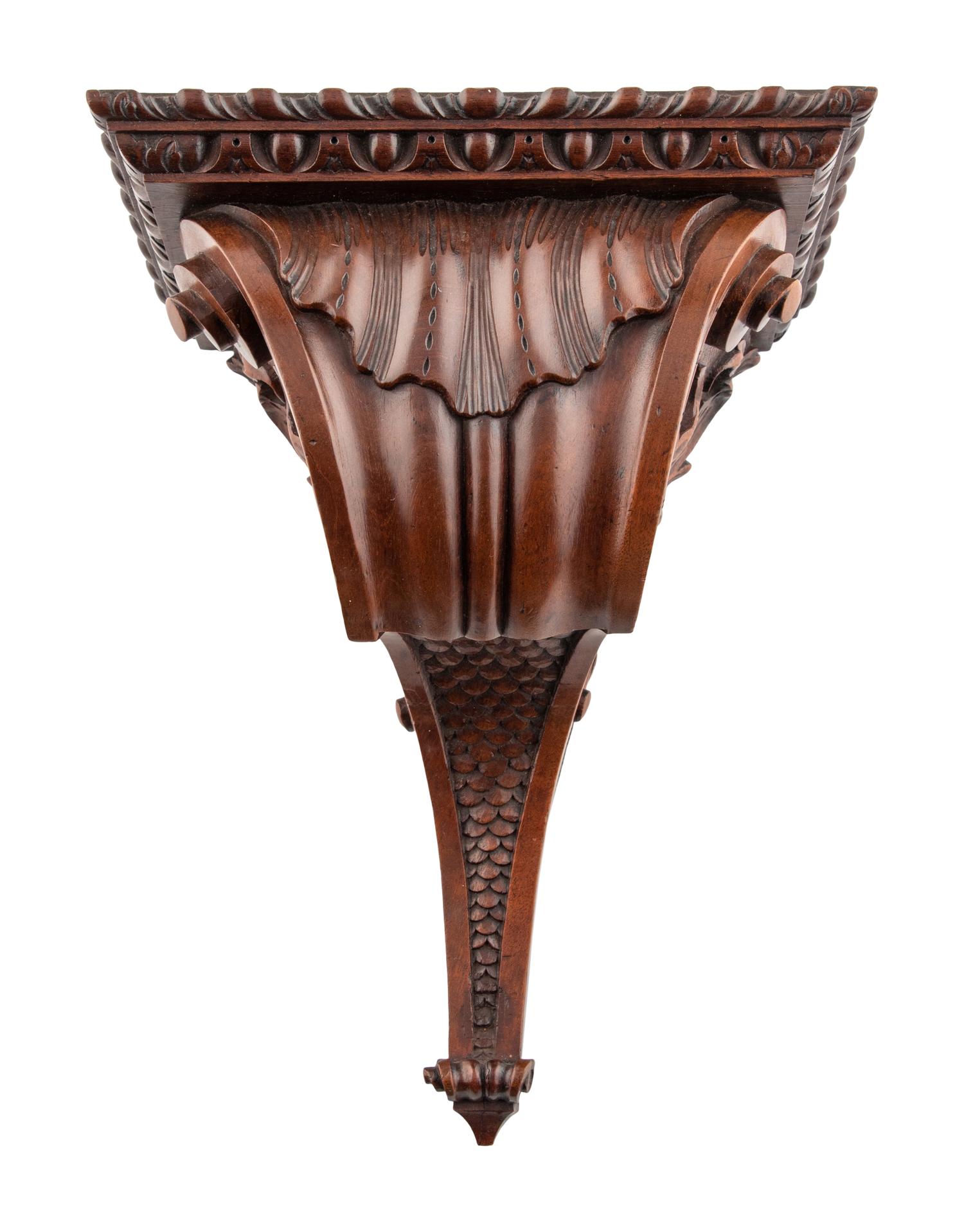 A Victorian Mahogany Wall Bracket