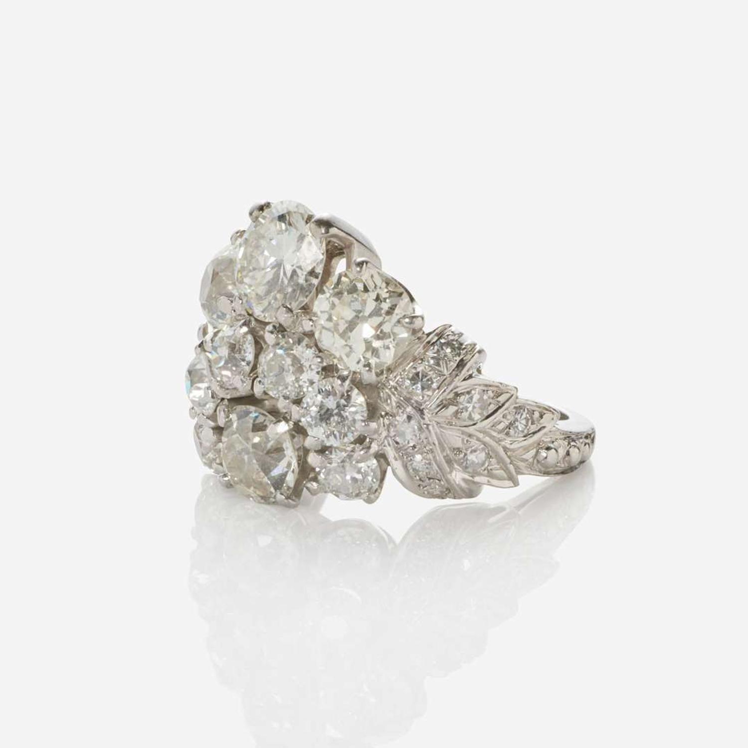 A Platinum and Diamond Ring