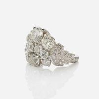 A Platinum and Diamond Ring