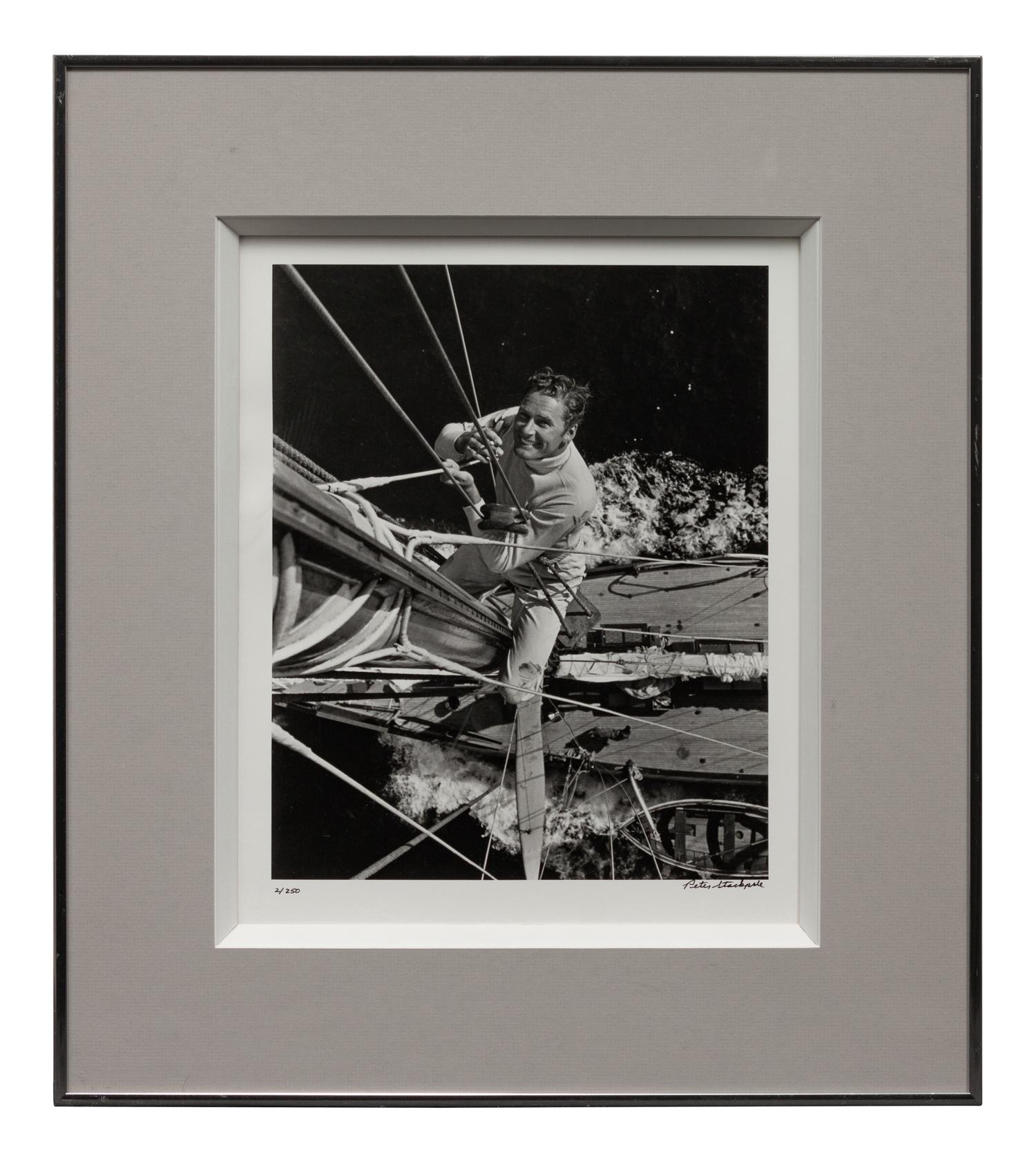 A pair of photographs ( Errol Flynn on Yacht , 1941 (printed later); Gary Cooper in Aspen , 1949 (printed later))