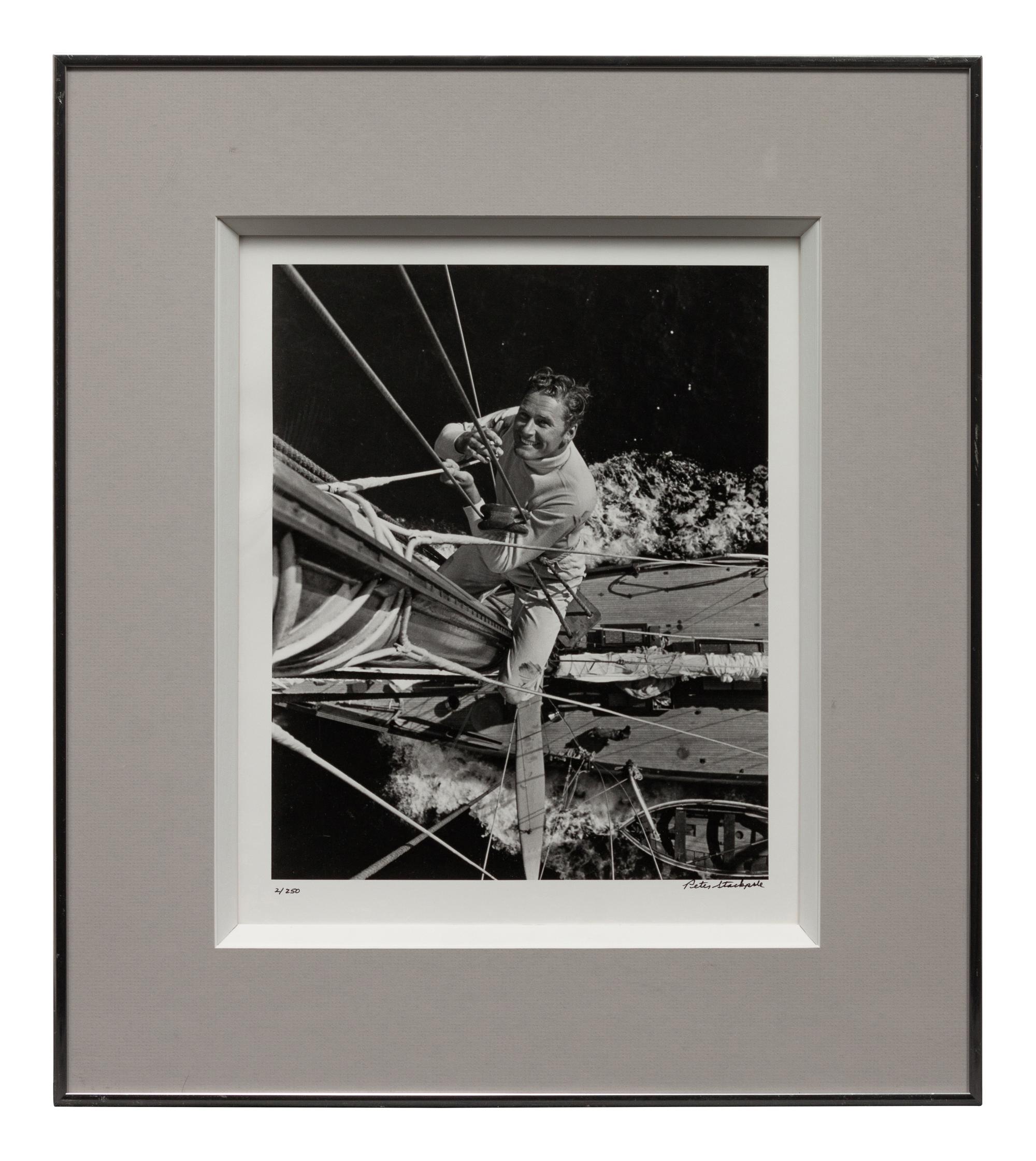 A pair of photographs ( Errol Flynn on Yacht , 1941 (printed later); Gary Cooper in Aspen , 1949 (printed later))