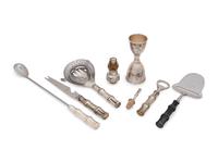 A Group of Seven Tiffany & Co. Bamboo Pattern Bar Articles