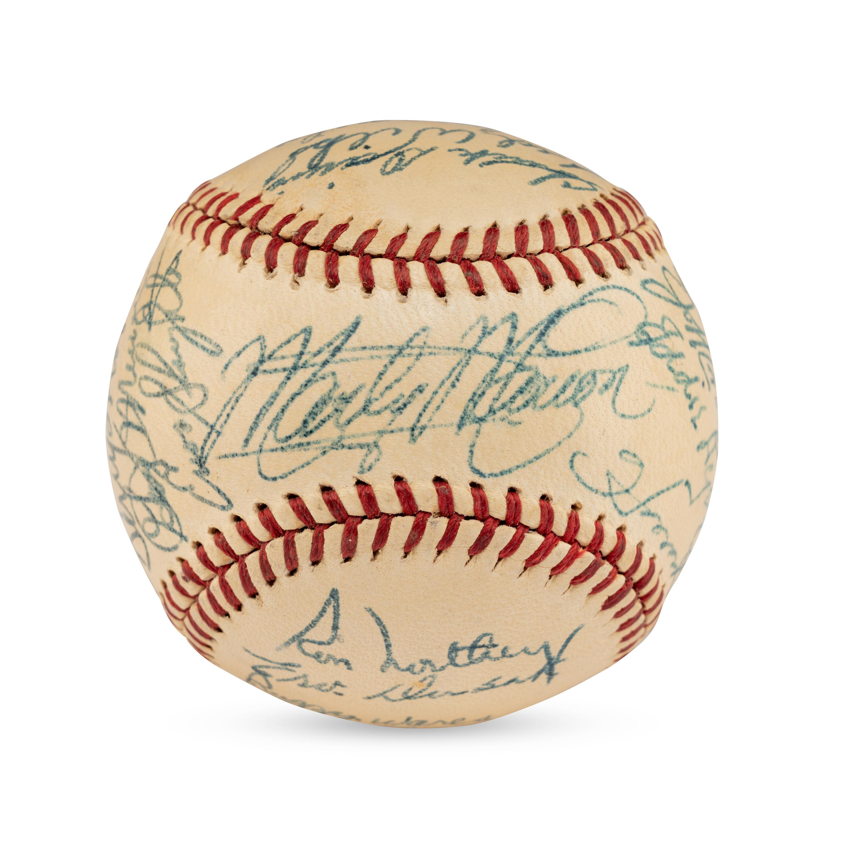 A 1947 St. Louis Cardinals Team Signed Autograph Baseball Featuring Stan Musial and Multiple Hall of Famers (JSA Letter of Authenticity),