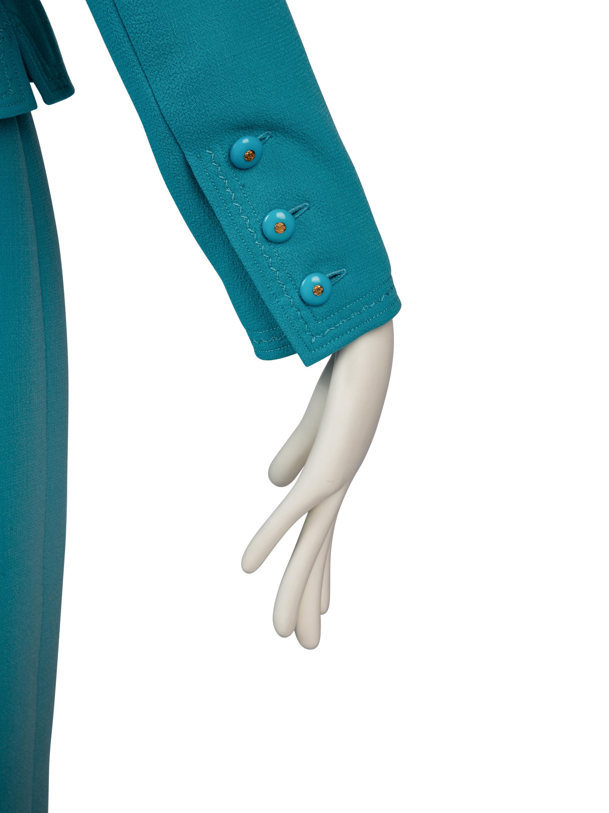 Two Chanel Skirt Suits: Blue and Pink, 1990s