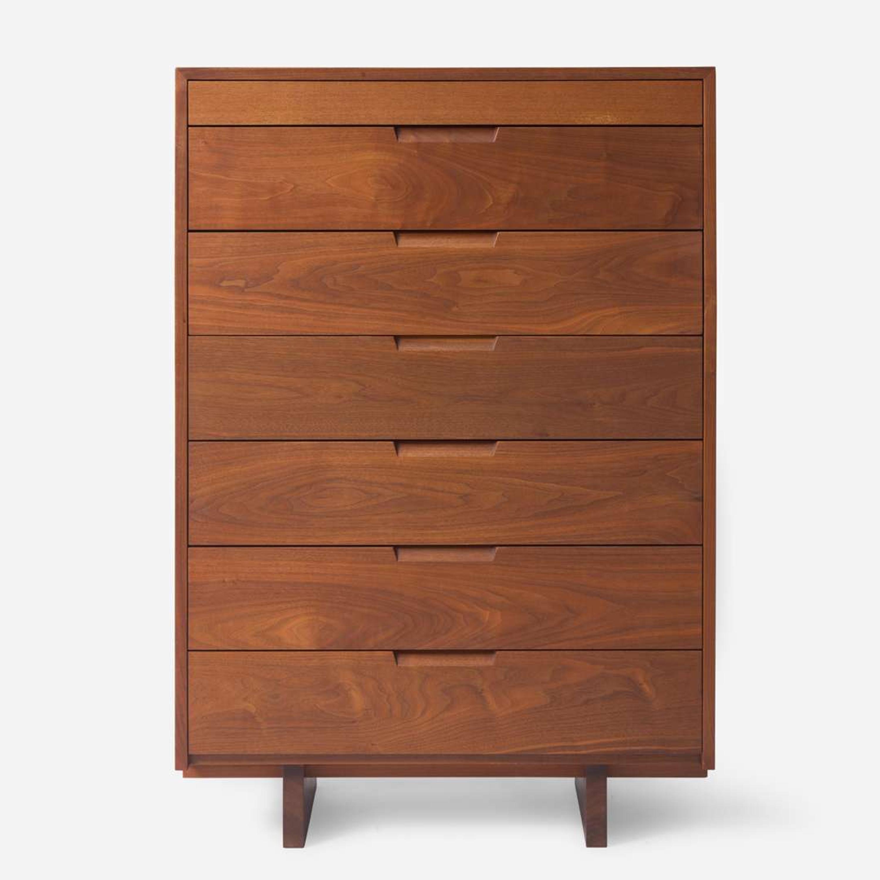 George Nakashima (American, 1905-1990) "Hi Boy" Tall Chest of Drawers, New Hope, Pennsylvania, 1961