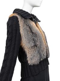 Gucci Fox Fur Trimmed Knit Jacket, 2007