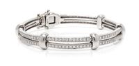 An 18 Karat White Gold and Diamond Bracelet, 18.80 dwts.