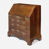 A Chippendale carved walnut slant-front desk Probably Pennsylvania, 18th century