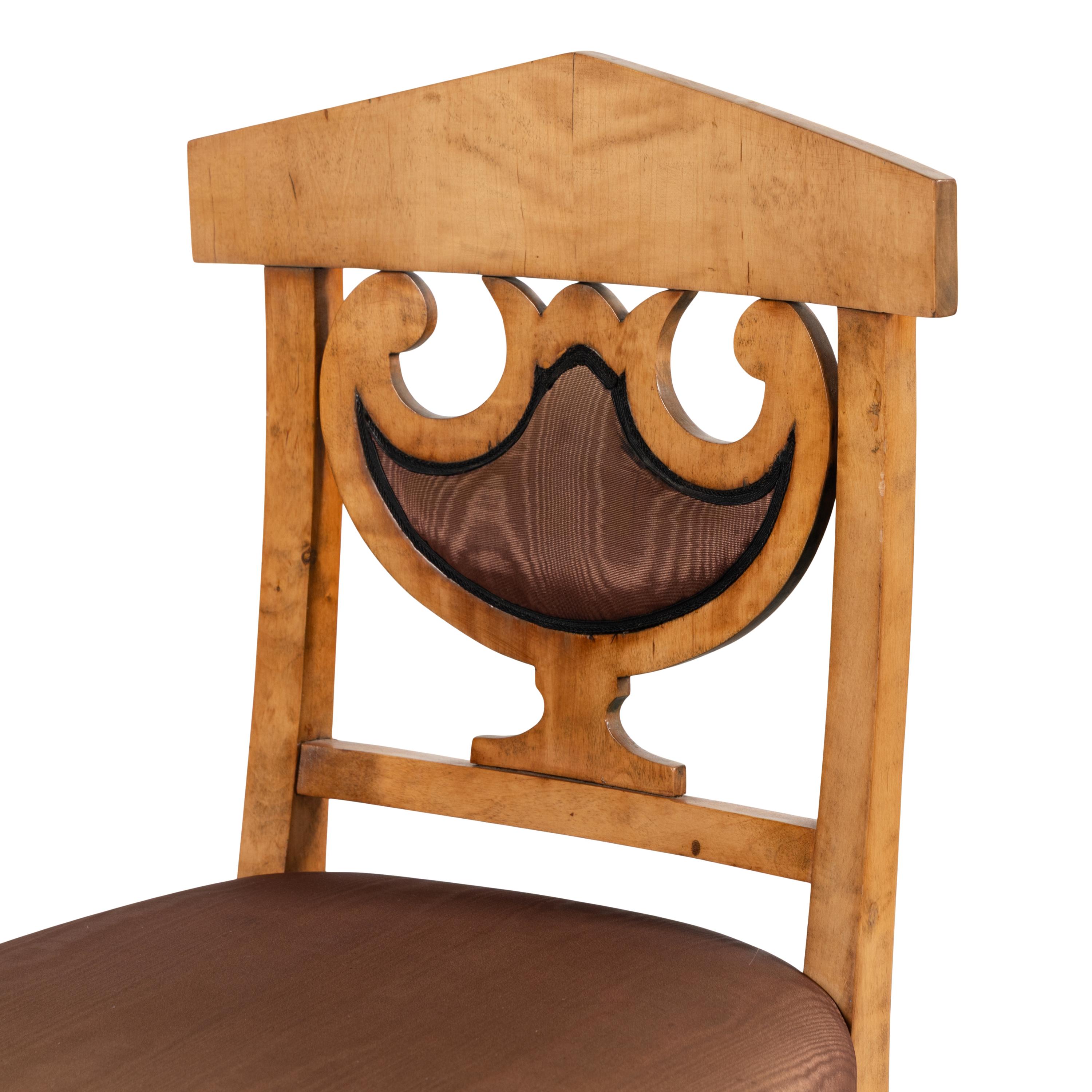 A Set of Four Biedermeier Side Chairs