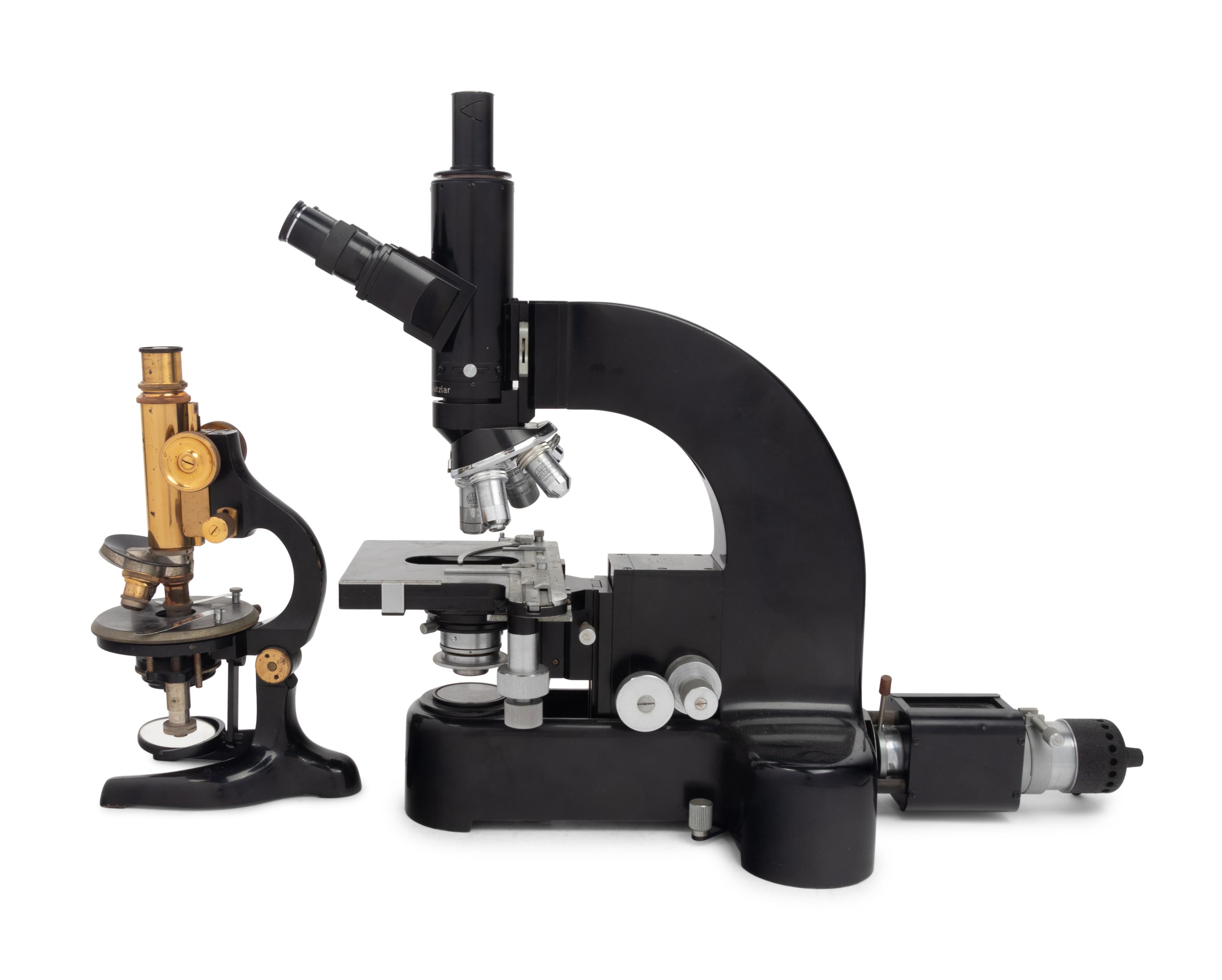 Two Ernst Leitz Microscopes