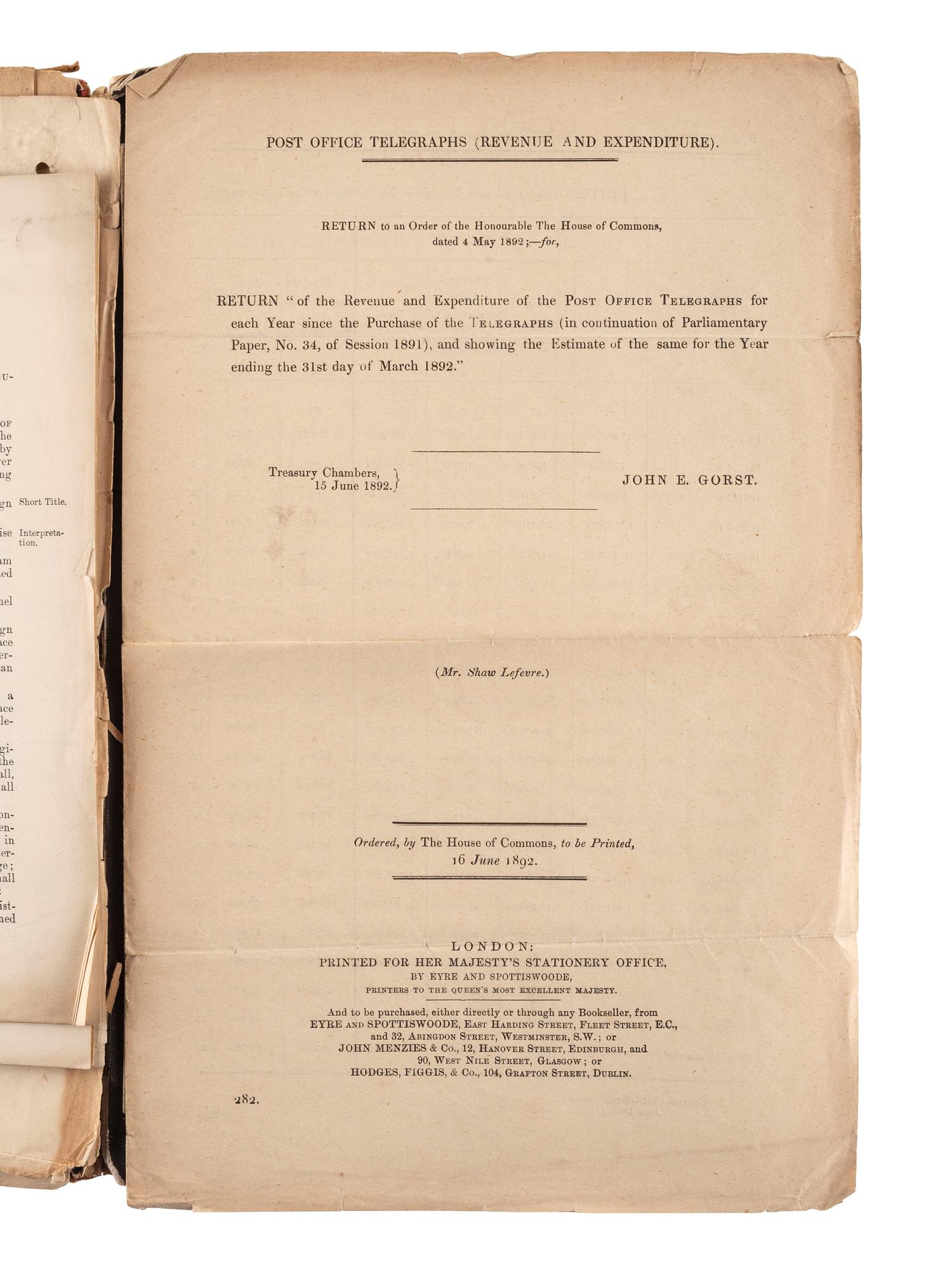 [SCIENCE & TECHNOLOGY]. A group of 2 telegraphy-related items, comprising: