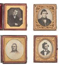 [EARLY PHOTOGRAPHY]. 24 sixth plate daguerreotypes of men of varying ages.