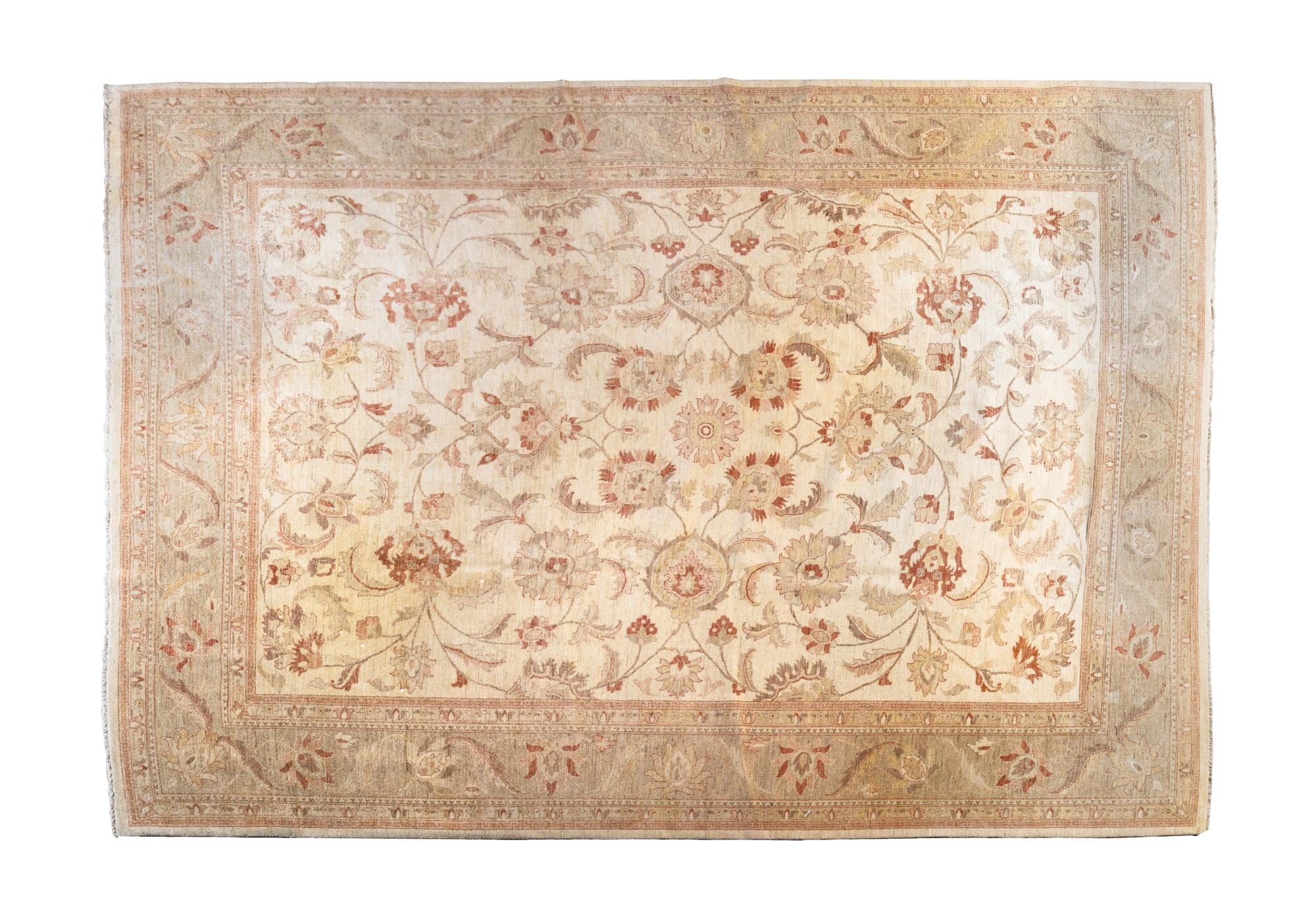 An Oushak Wool Rug 15 feet 6 inches x 12 feet.