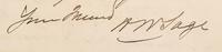 [AUTOGRAPHS]. Signatures of 19th-century American military and political figures.