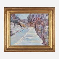 William Francis Taylor (American/Canadian, 1883–1970) The Canal in Winter (The Towpath)