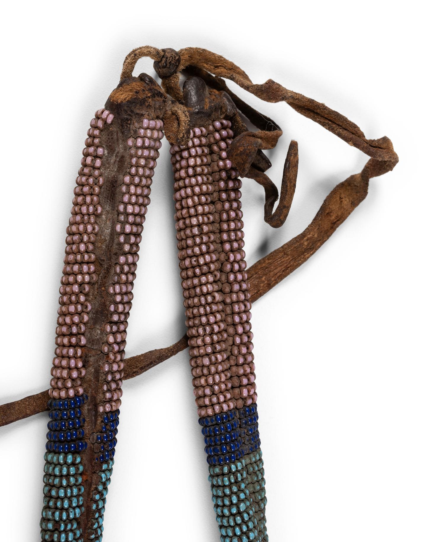 Cheyenne Beaded Buffalo Hide Choker