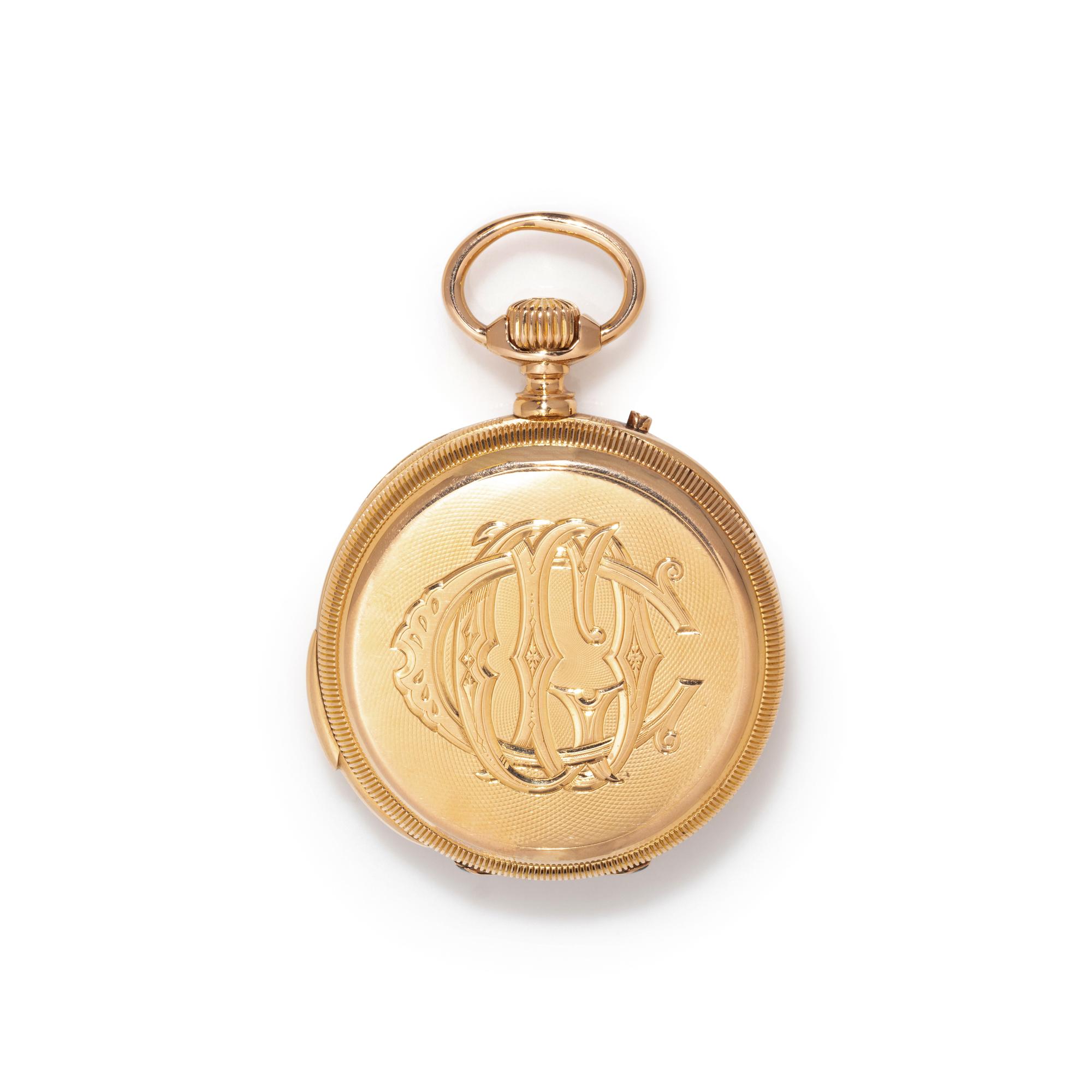 HESS & METFORD, 18K YELLOW GOLD FIVE MINUTE REPEATER POCKET WATCH