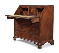 A George III Mahogany Slant-Front Bureau