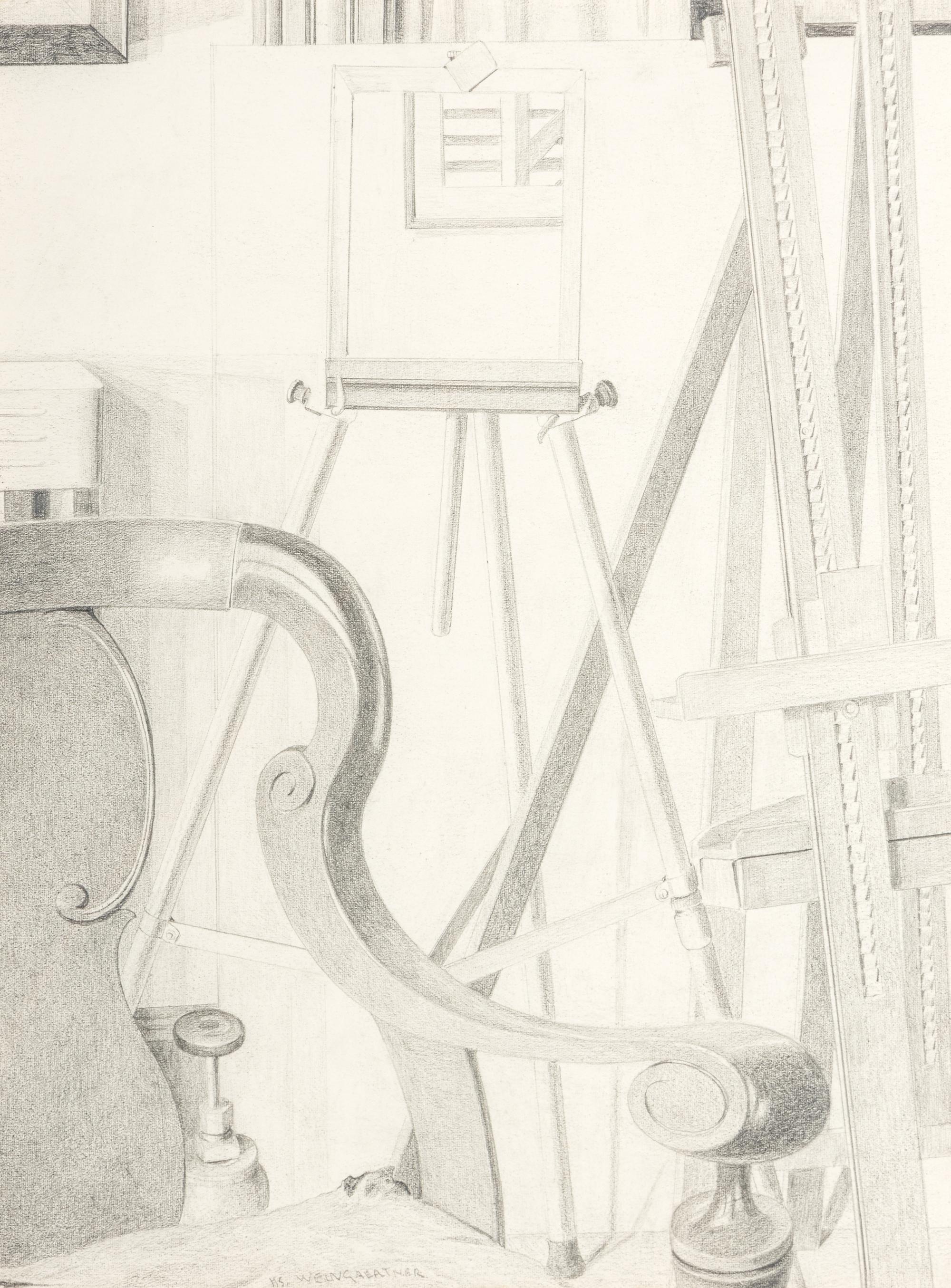 The Studio and The Chair in the Studio (A Pair of Works) , 1938