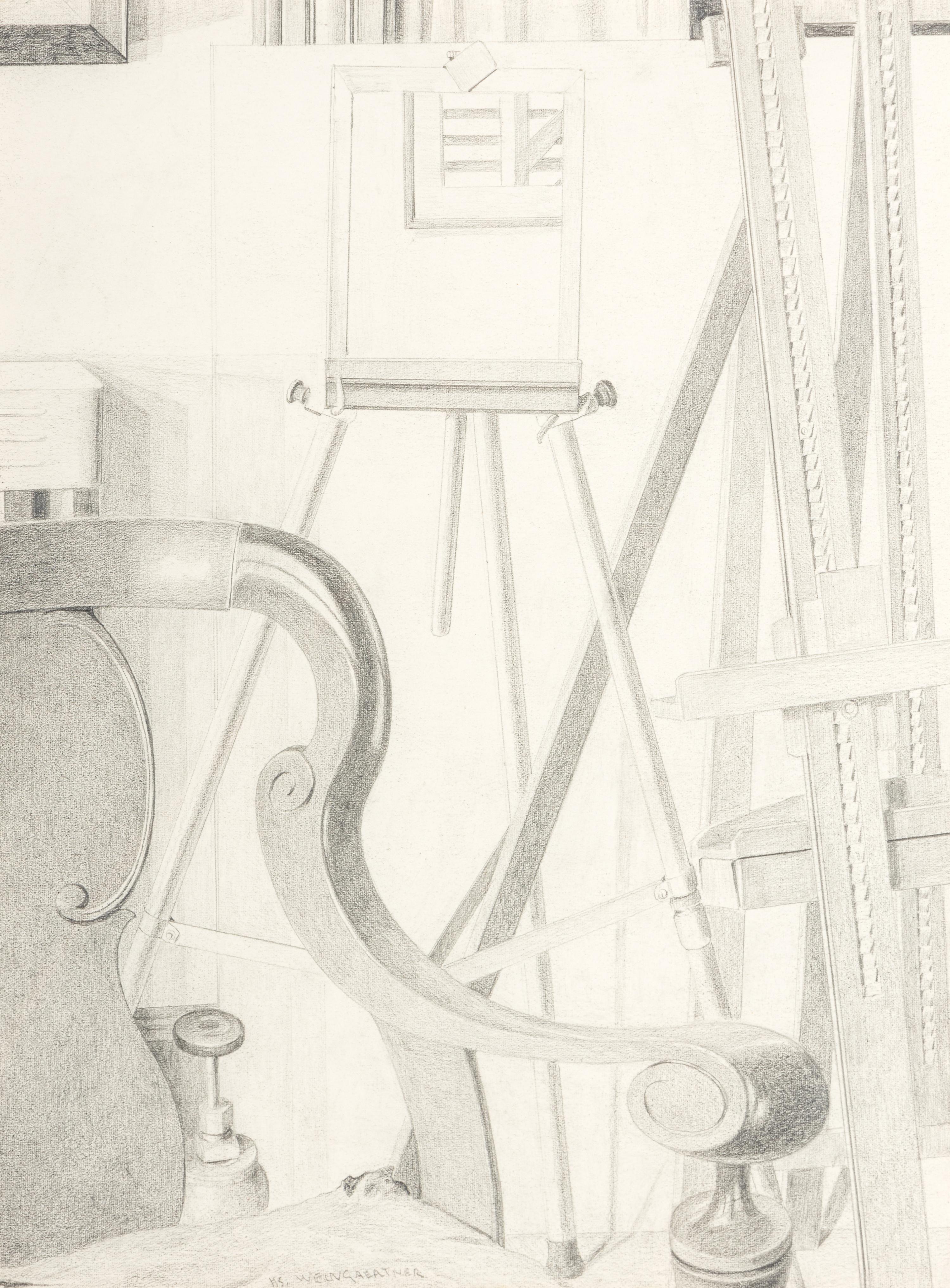 The Studio and The Chair in the Studio (A Pair of Works) , 1938