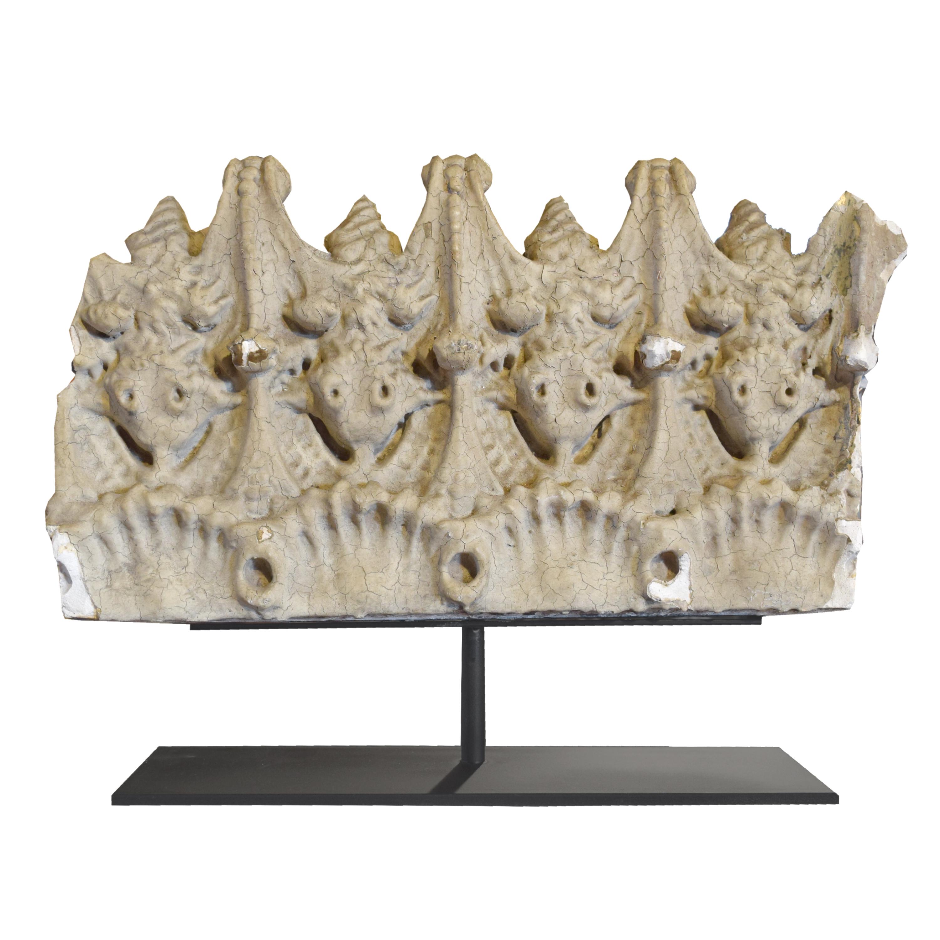 A Louis Sullivan Designed Plaster Fragment from the Auditorium Building 17" W x 4" D x 12.5" H — United States, 1890