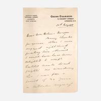 [Travel & Exploration] Shackleton, Ernest Autograph Letter, signed