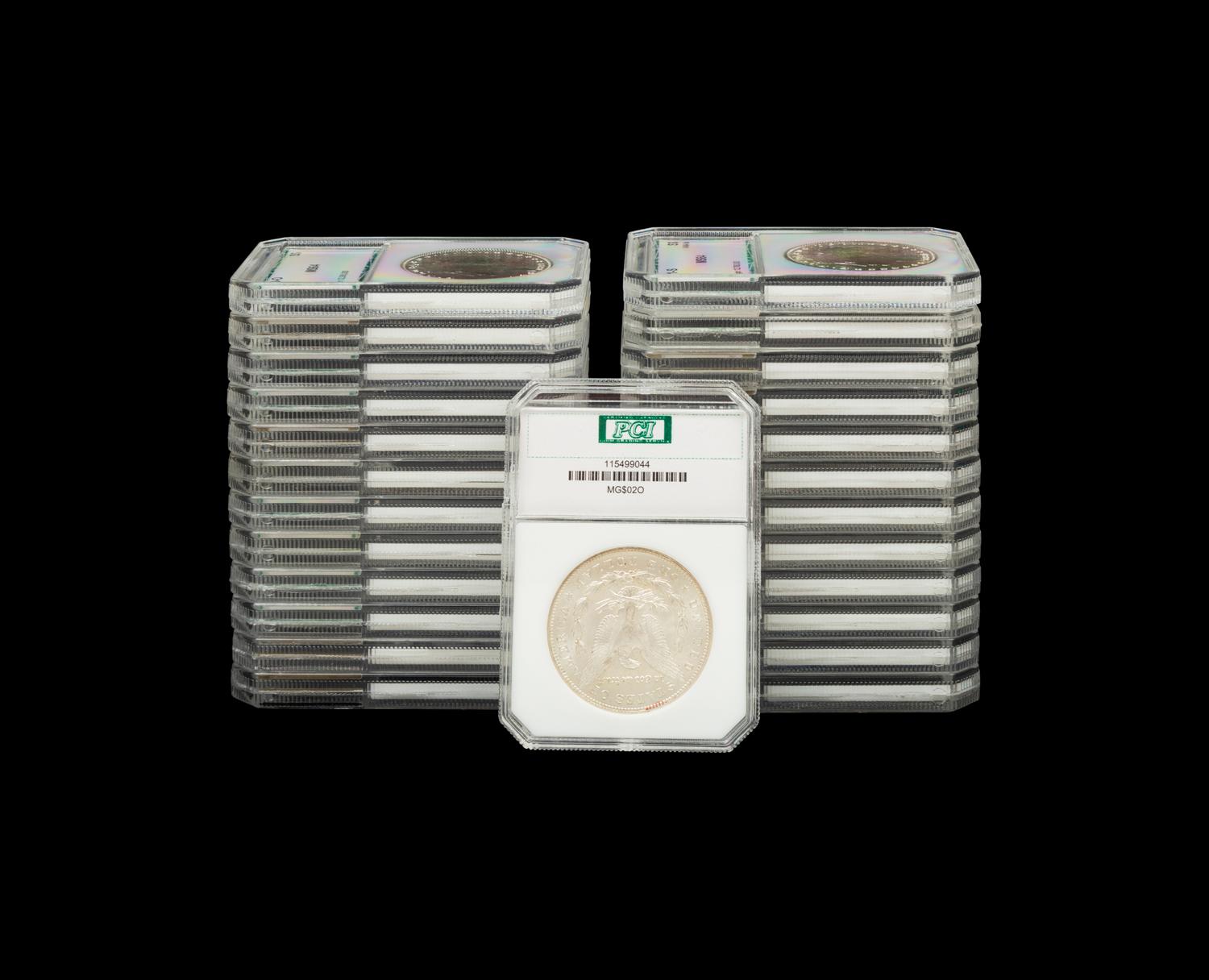 A Group of Twenty-Five Morgan $1 Coins