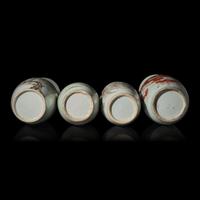 Four Chinese Enamelled Porcelain Baluster Vases, Late 19th-20th Century — 晚清-民國 粉彩、礬紅彩賞瓶一組四件
