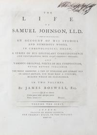 BOSWELL, JAMES. The Life of Samuel Johnson. London, 1791. 2 vols. First edition, first issues. Skibo/Yale copy.
