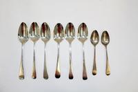 A Group of Six George III Silver Soup Spoons, Various Makers, each having Old English pattern handles, comprising two examples by Richa