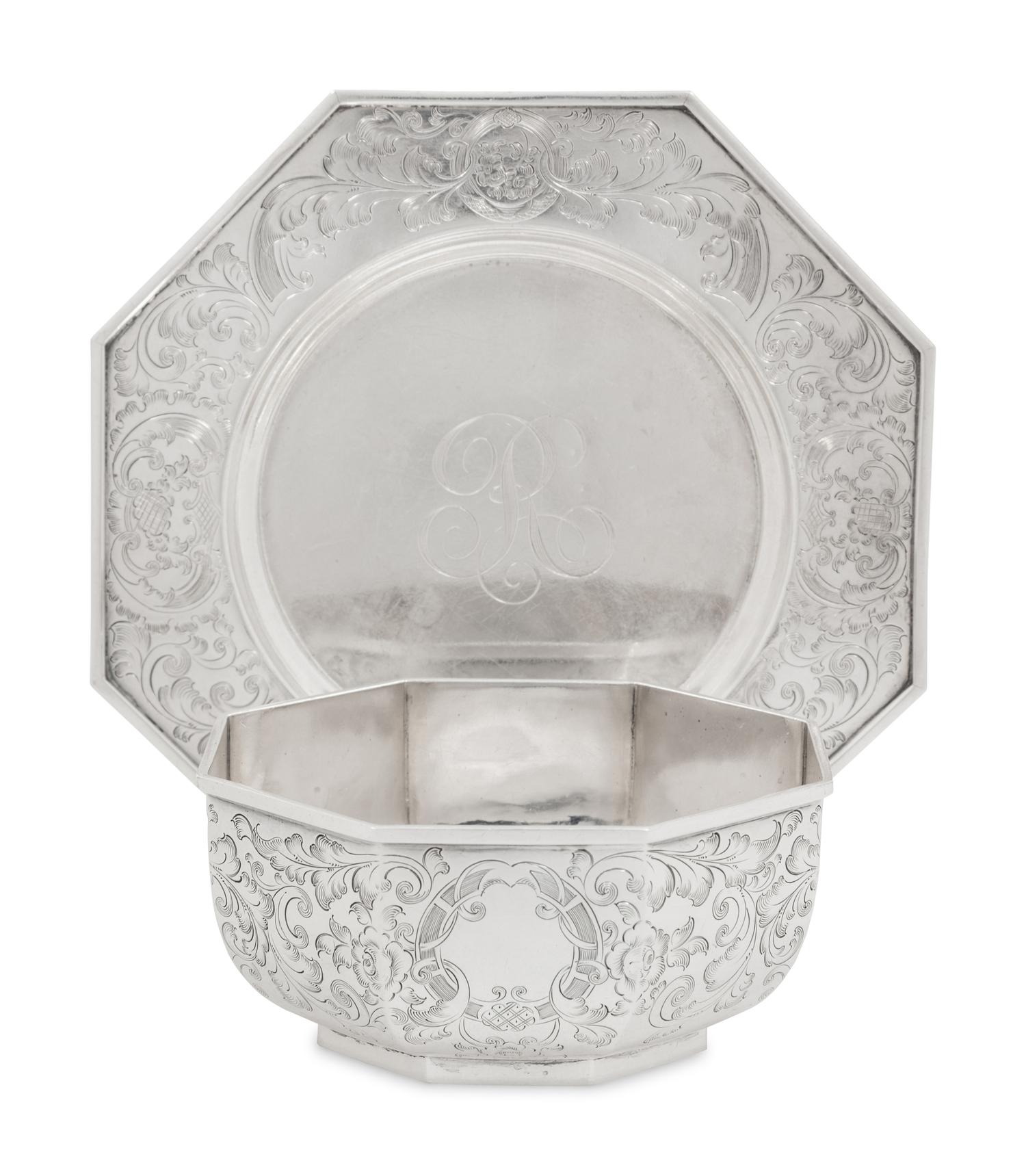 An American Silver Baby Bowl and Underplate
