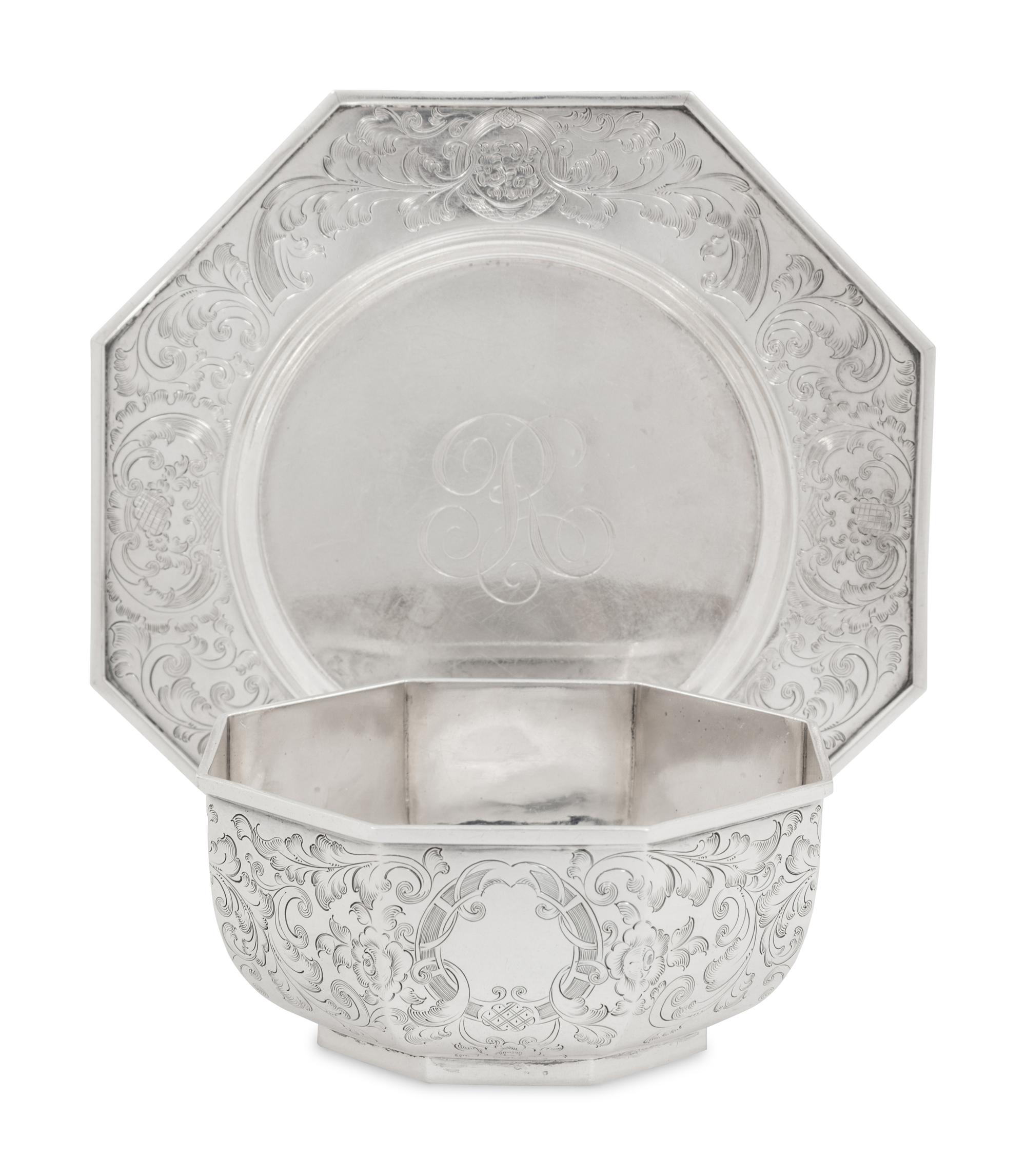 An American Silver Baby Bowl and Underplate