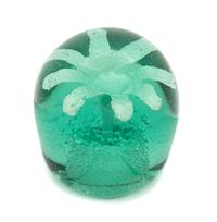 An Antique English Green Bottle Paperweight Diameter: 3 1/4 inches Height: 3 1/2 inches