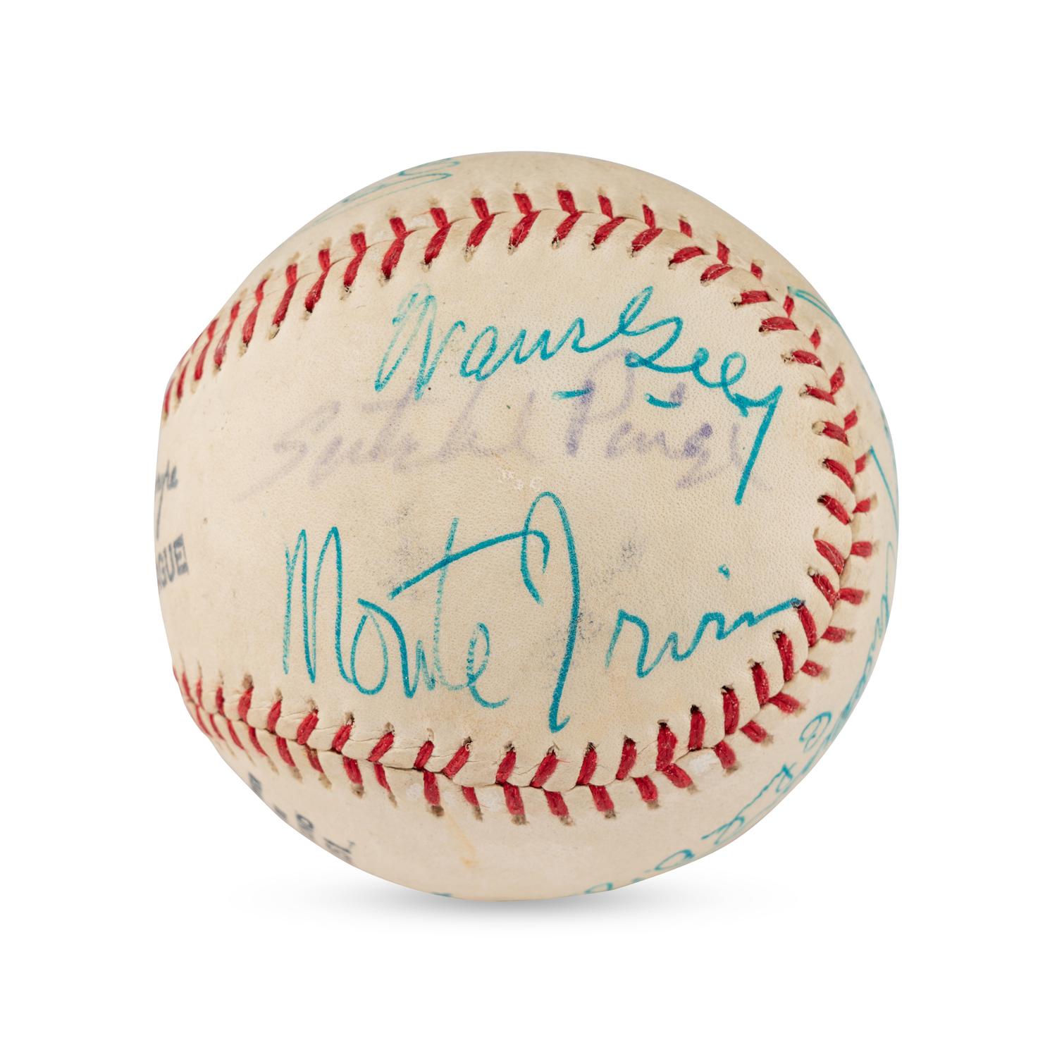 A Multi Signed Autograph Baseball Featuring Satchel Paige and Additional Hall of Famers (Beckett Authentication Services Letter of Authenticity)