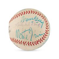 A Multi Signed Autograph Baseball Featuring Satchel Paige and Additional Hall of Famers (Beckett Authentication Services Letter of Authenticity)