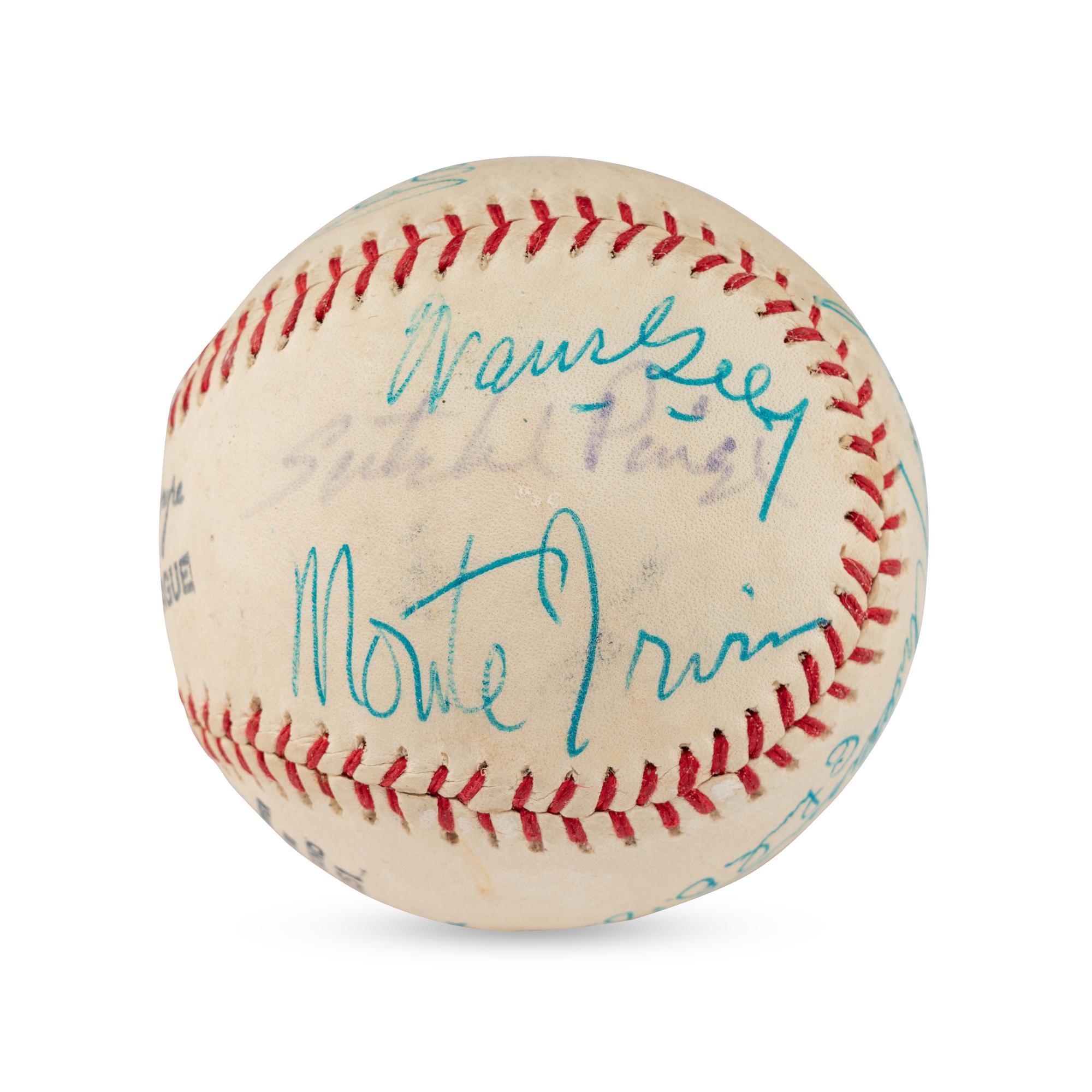 A Multi Signed Autograph Baseball Featuring Satchel Paige and Additional Hall of Famers (Beckett Authentication Services Letter of Authenticity)