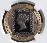 A Pobjoy Mint 1990 Penny Black Sesquicentennial Commemorative Gold Crown Round