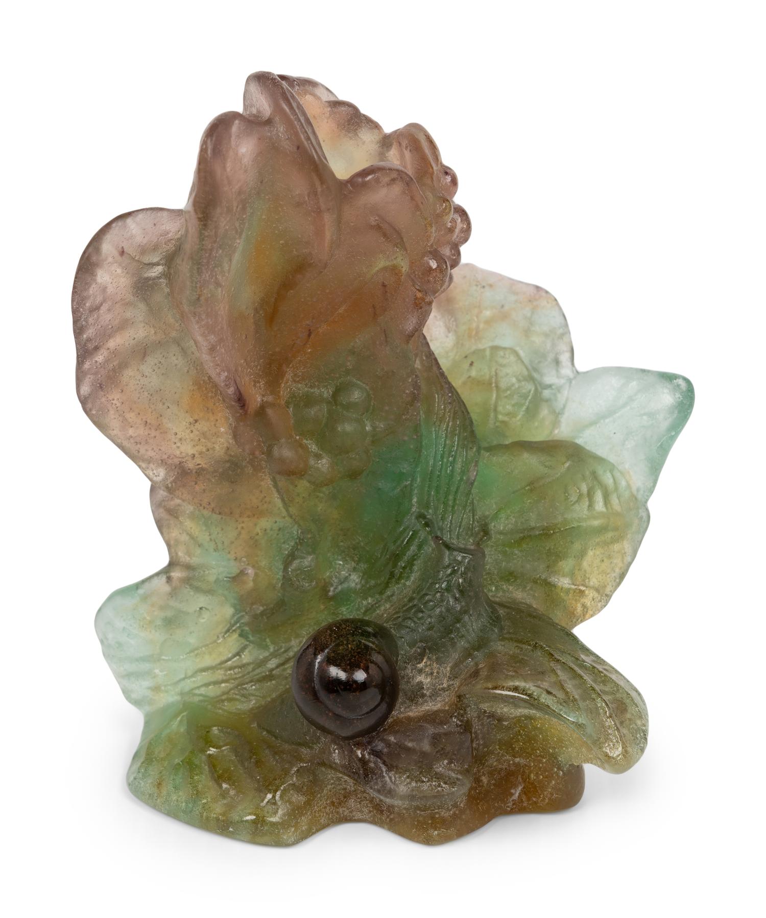 A Daum Pâte de Verre Candlestick