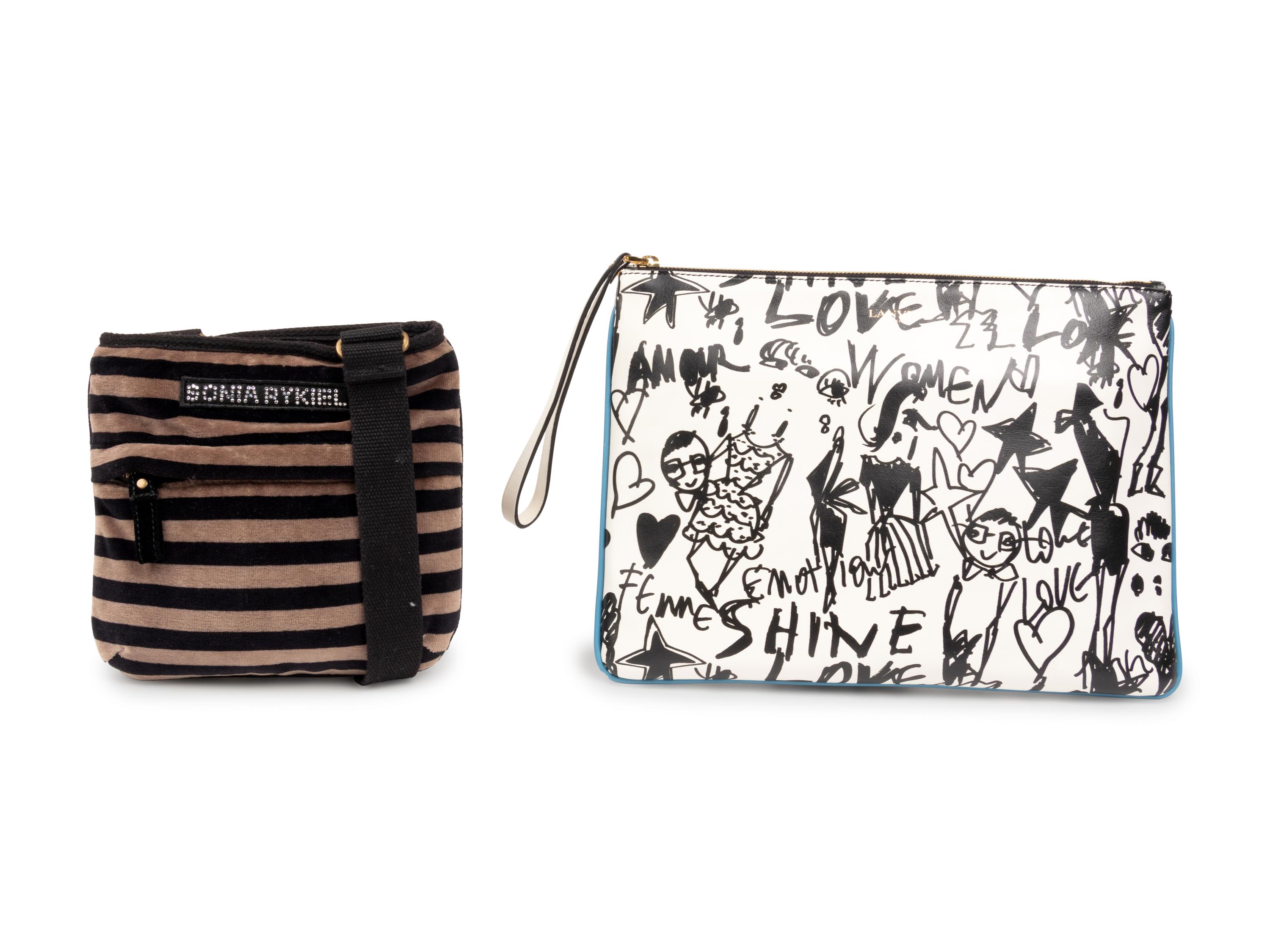 Four Designer Bags, 2000-10s: Yves Saint Laurent, Lanvin & Two Sonia Rykiel